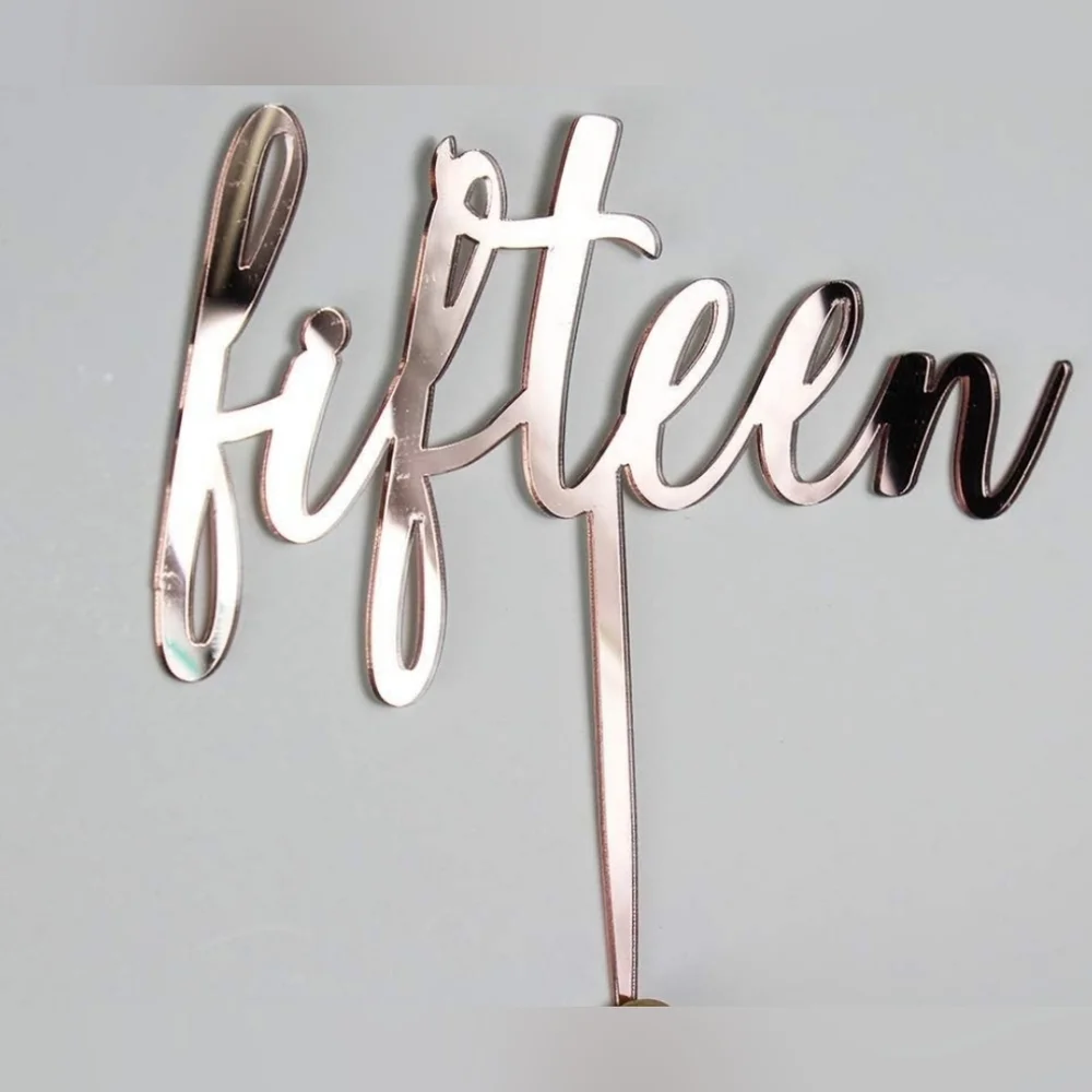 Rose Gold Cake Topper for Birthday Parties